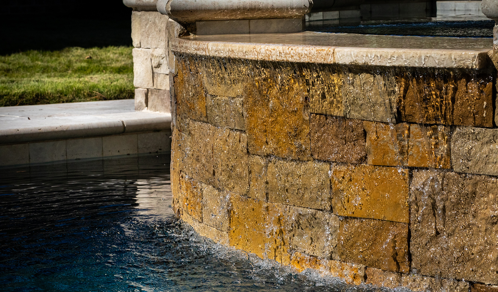 Goudy Custom Pool Waterfall