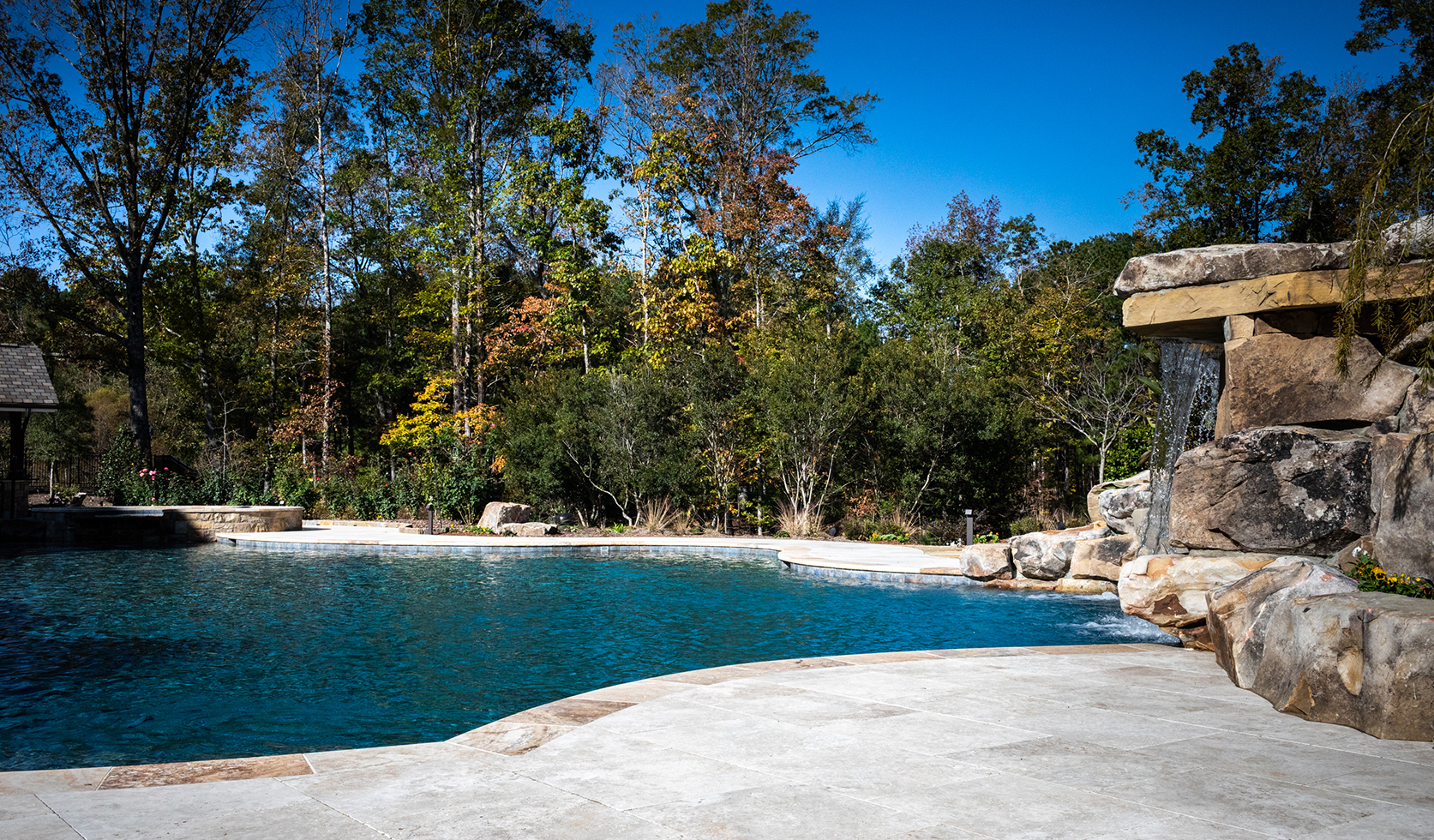 Pool with Custom Waterfall