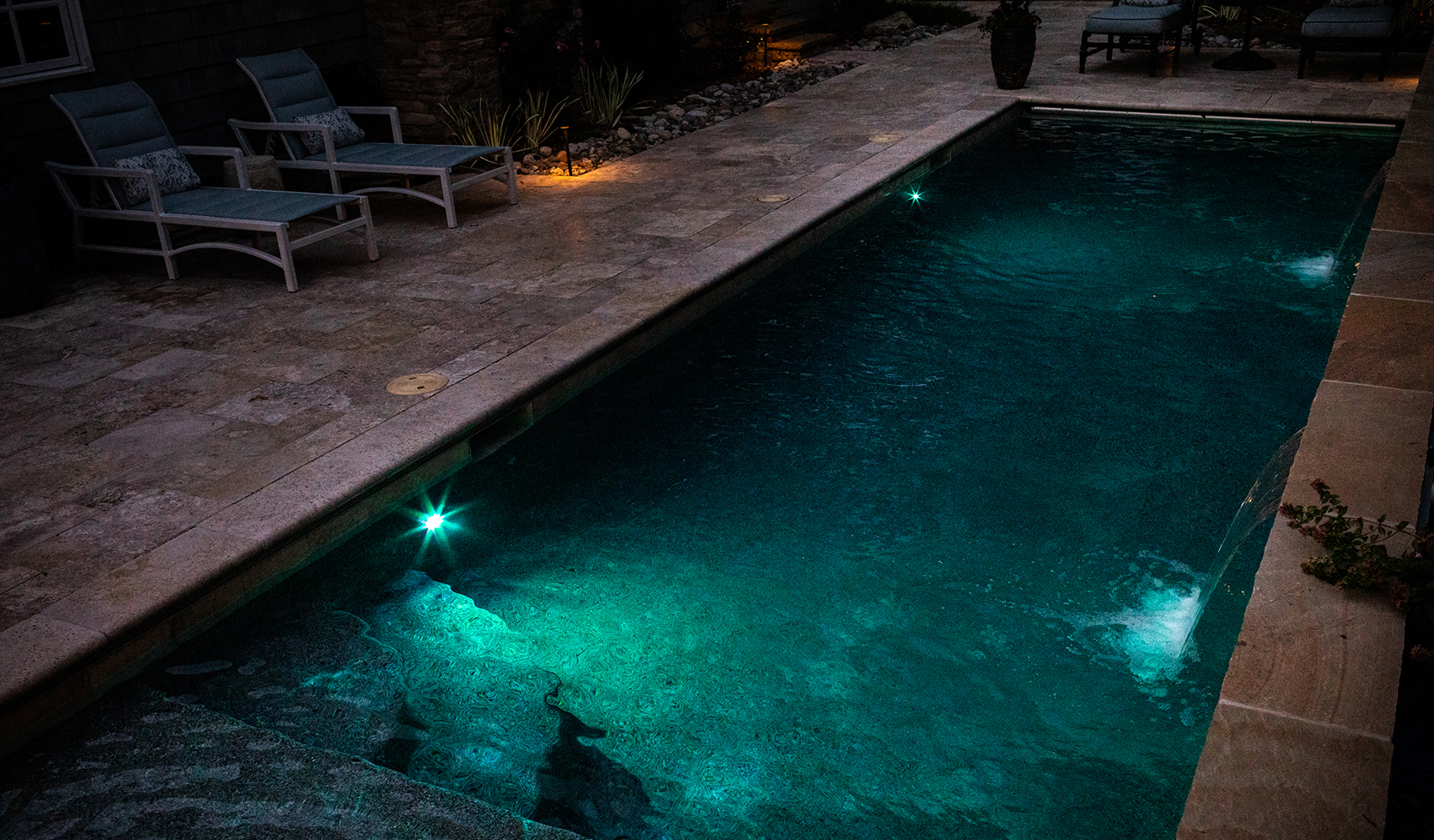 Custom Pool with Custom Sheer Descent