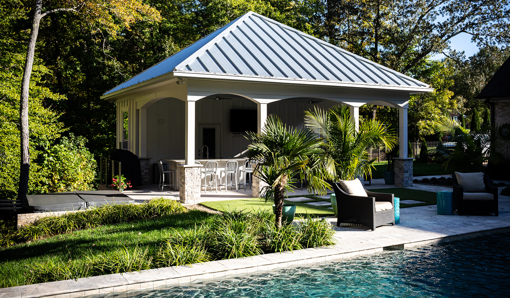 Pool with Custom Cabana