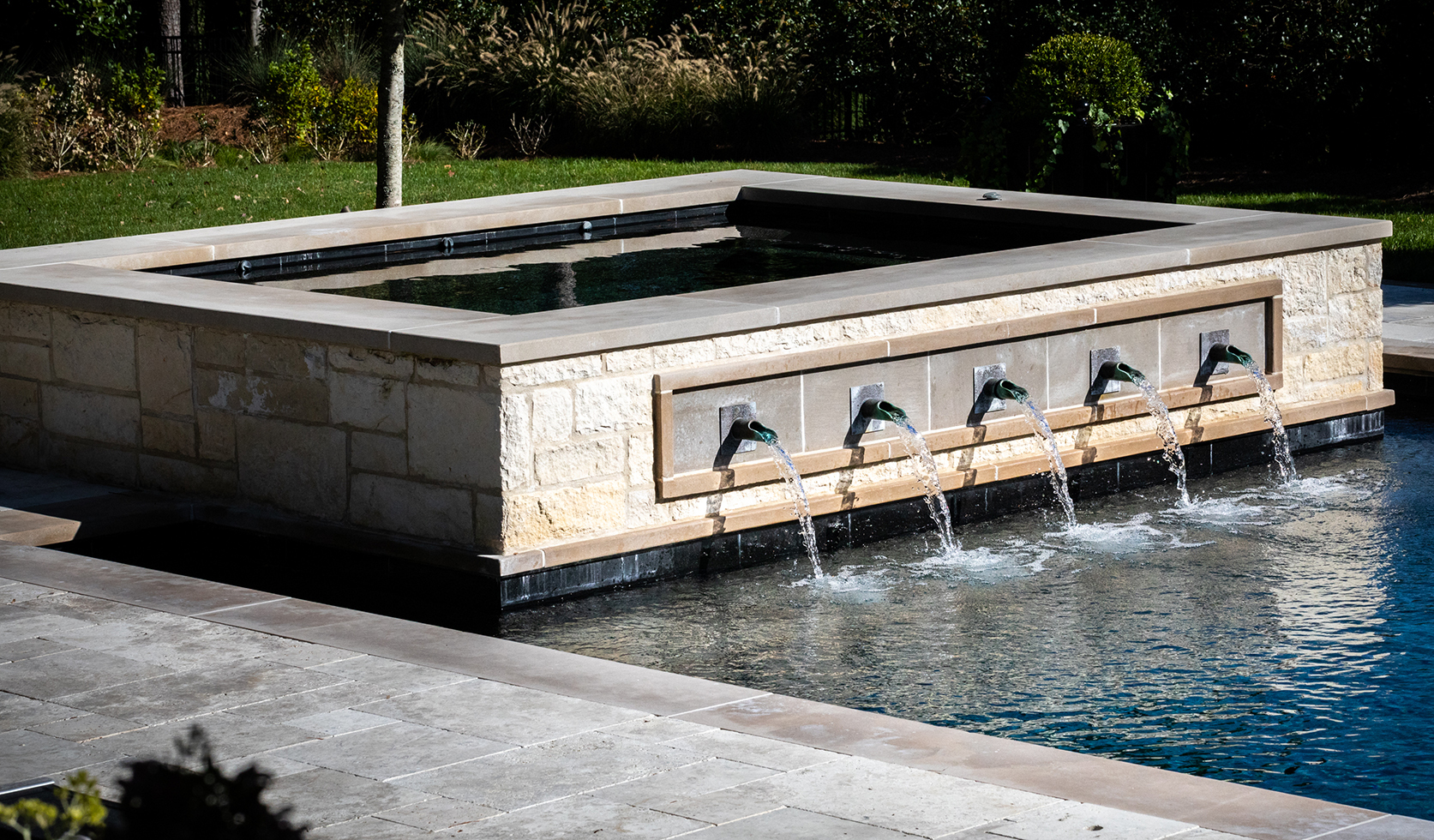 Marlowe Road Custom Pool Water Fall