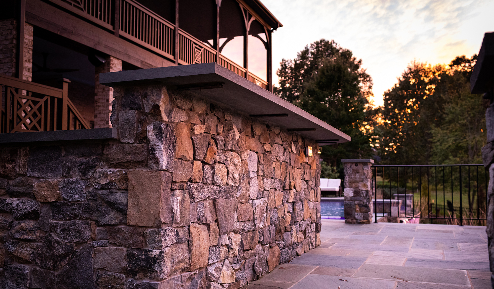 Custom Pool Retaining Wall