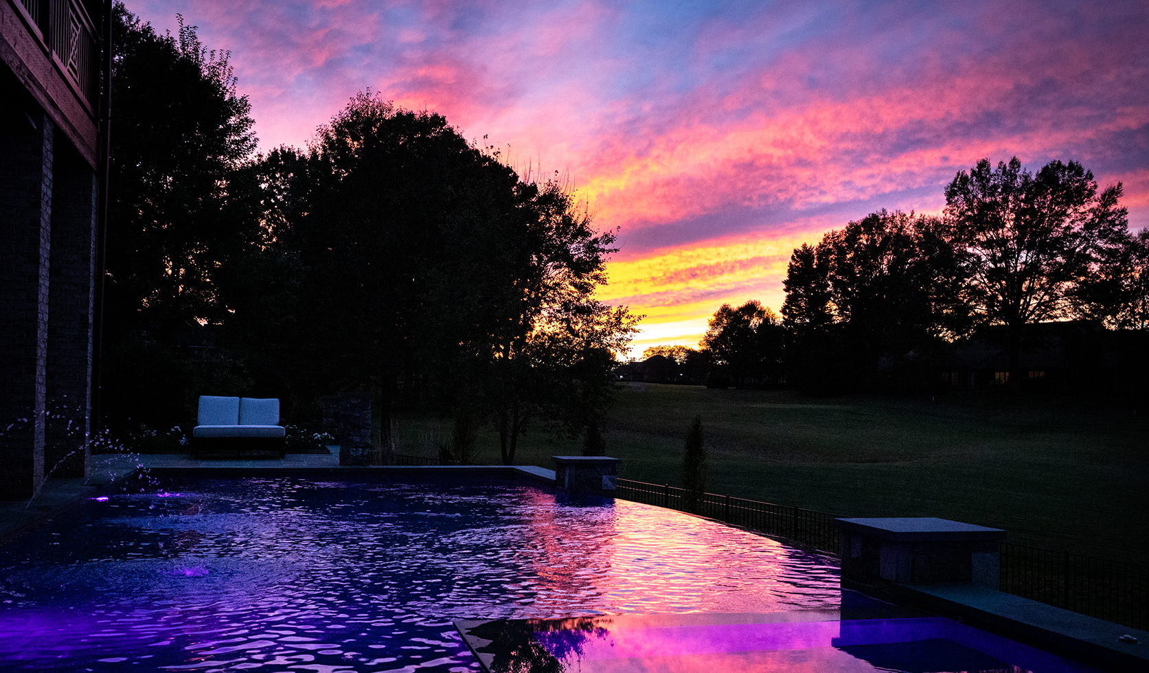 Custom Pool Sunset