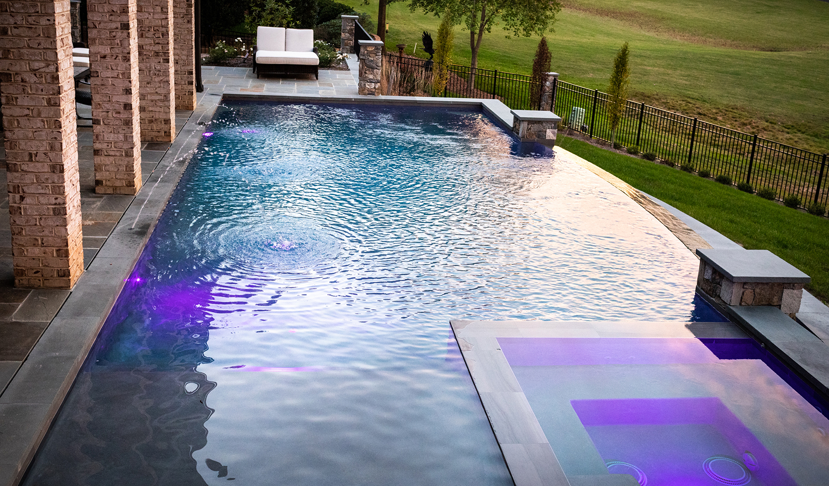 Custom Pool with Deck Jets