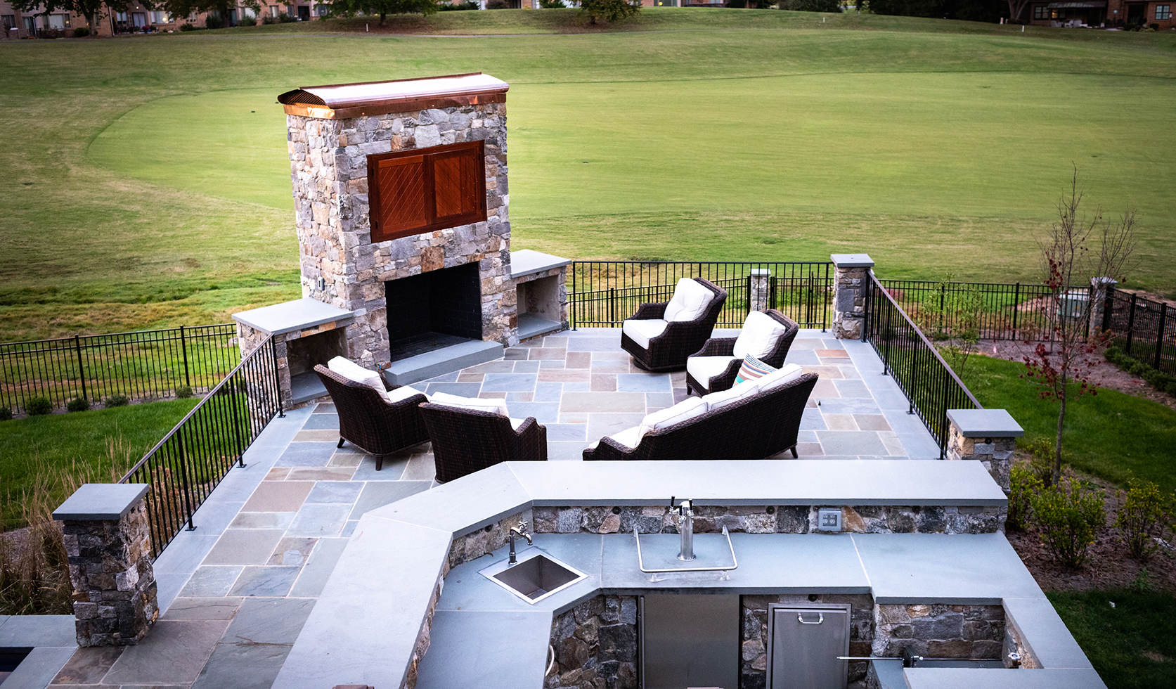 Custom Pool Seating Area