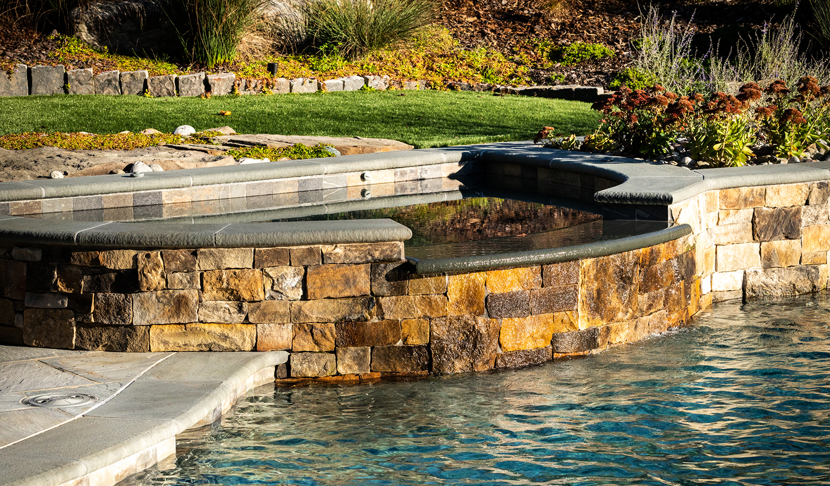 Witty1 Custom Pool Spa Area