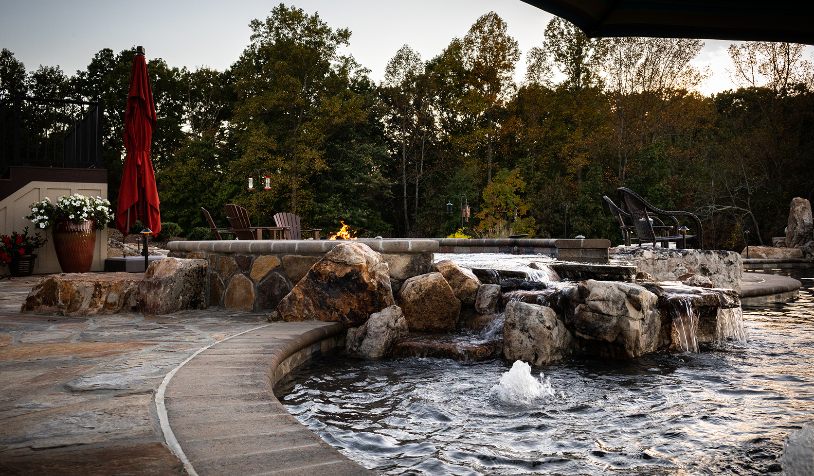 Custom Pool with Custom Spa